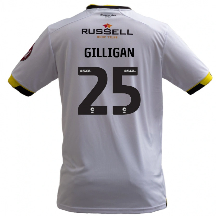 Danxen Niño Camiseta Ciaran Gilligan #25 Blanco 2ª Equipación 2024/25 La Camisa México