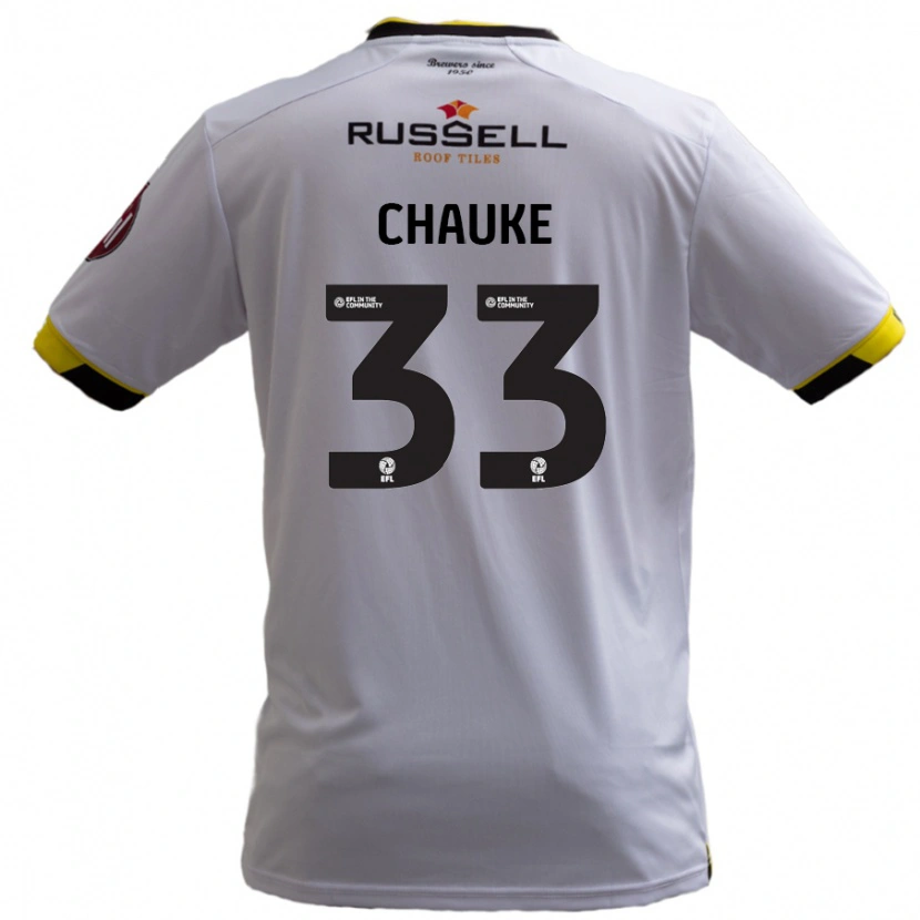 Danxen Niño Camiseta Kgaogelo Chauke #33 Blanco 2ª Equipación 2024/25 La Camisa México