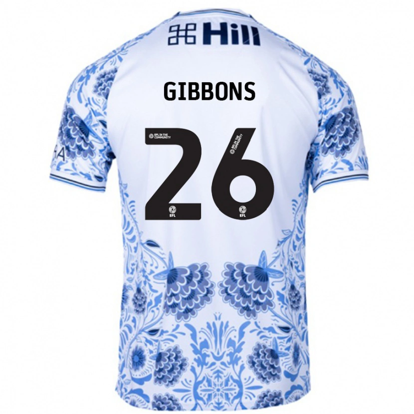 Danxen Niño Camiseta James Gibbons #26 Blanco Azul 2ª Equipación 2024/25 La Camisa México