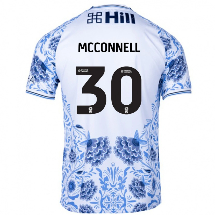 Danxen Niño Camiseta Glenn Mcconnell #30 Blanco Azul 2ª Equipación 2024/25 La Camisa México