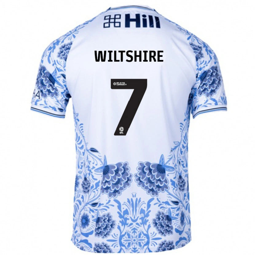 Danxen Niño Camiseta Sarah Wiltshire #7 Blanco Azul 2ª Equipación 2024/25 La Camisa México