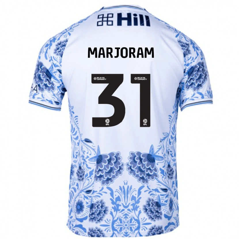 Danxen Niño Camiseta Sophie Marjoram #31 Blanco Azul 2ª Equipación 2024/25 La Camisa México