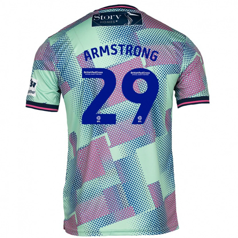 Danxen Niño Camiseta Luke Armstrong #29 Verde 2ª Equipación 2024/25 La Camisa México