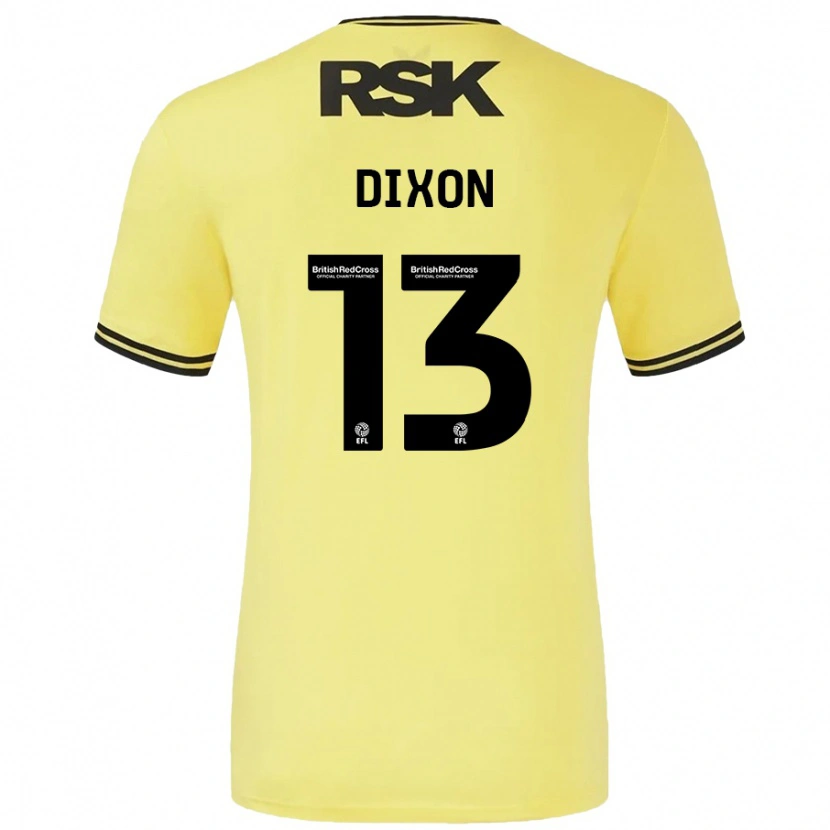 Danxen Niño Camiseta Kaheim Dixon #13 Amarillo Negro 2ª Equipación 2024/25 La Camisa México