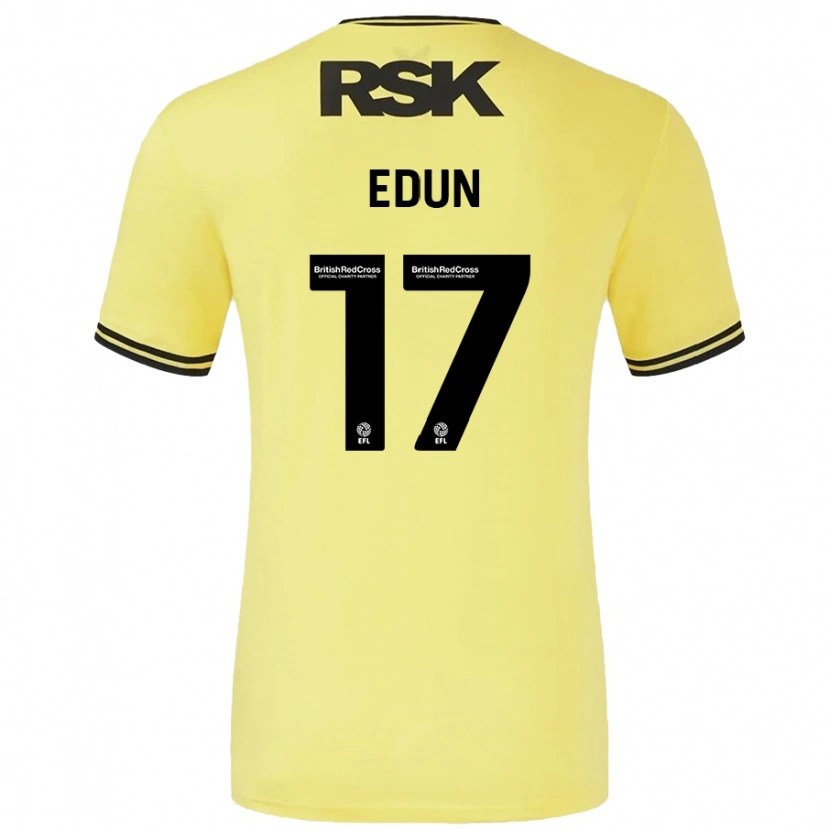 Danxen Niño Camiseta Tayo Edun #17 Amarillo Negro 2ª Equipación 2024/25 La Camisa México