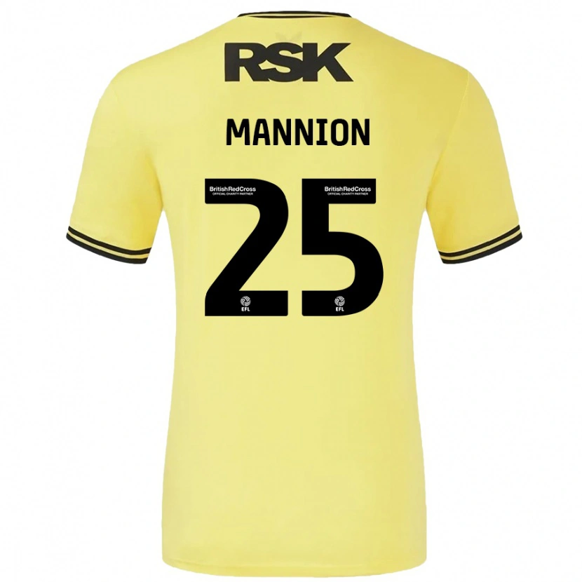 Danxen Niño Camiseta Will Mannion #25 Amarillo Negro 2ª Equipación 2024/25 La Camisa México