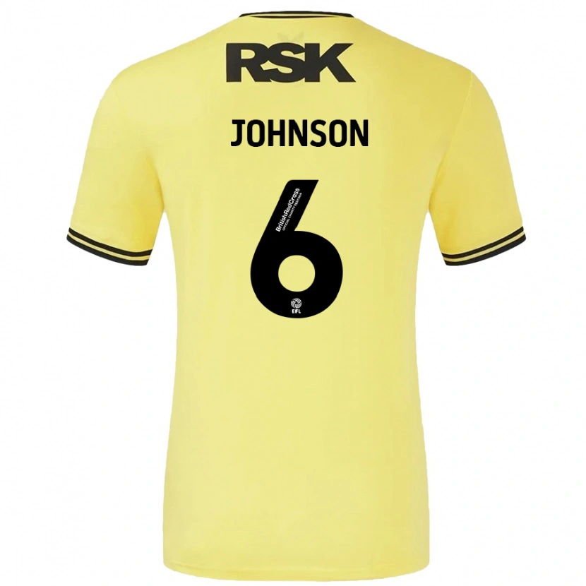 Danxen Niño Camiseta Melissa Johnson #6 Amarillo Negro 2ª Equipación 2024/25 La Camisa México