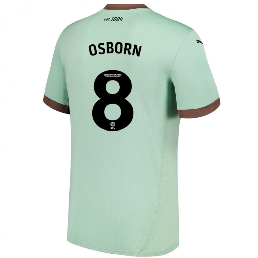 Danxen Niño Camiseta Ben Osborn #8 Verde Pálido 2ª Equipación 2024/25 La Camisa México