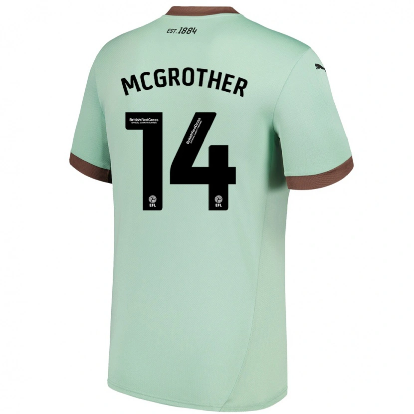 Danxen Niño Camiseta Becky Mcgrother #14 Verde Pálido 2ª Equipación 2024/25 La Camisa México