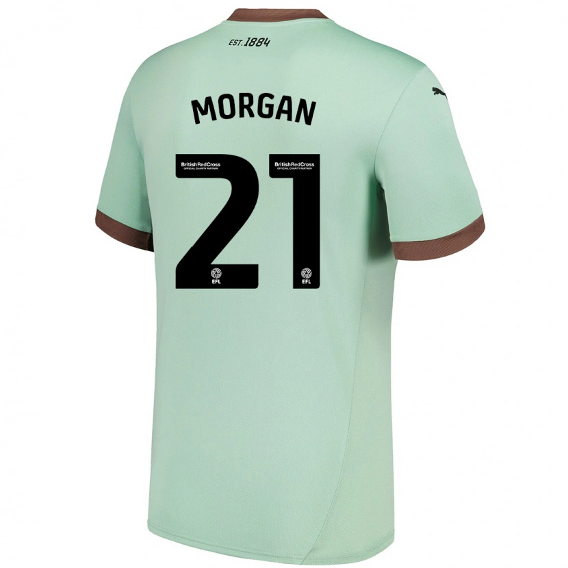 Danxen Niño Camiseta Sarah Morgan #21 Verde Pálido 2ª Equipación 2024/25 La Camisa México