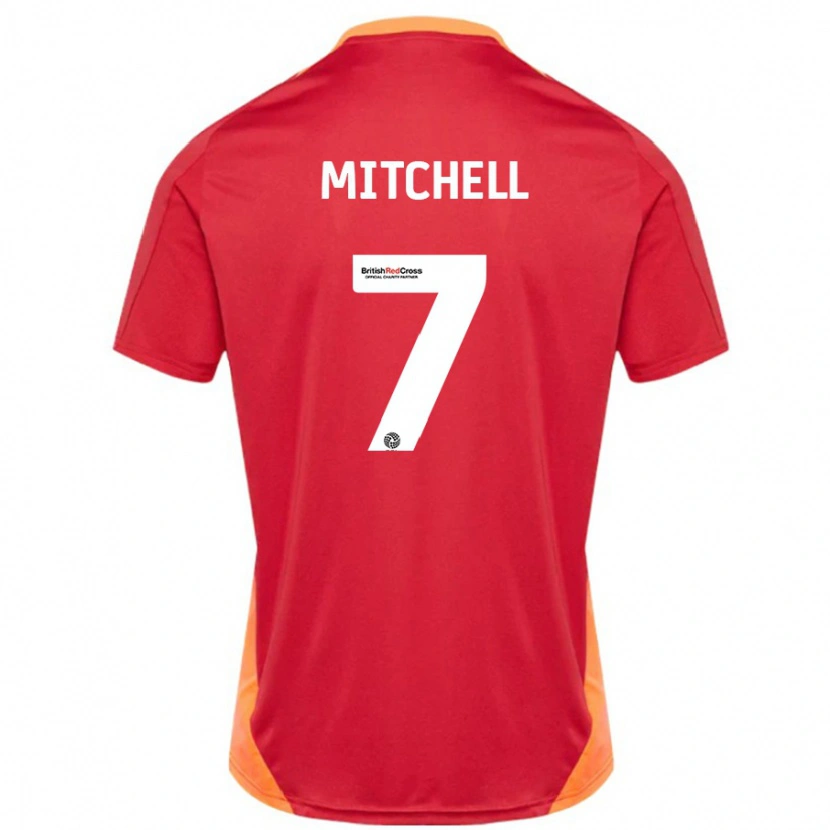 Danxen Niño Camiseta Demetri Mitchell #7 Azul Blanquecino 2ª Equipación 2024/25 La Camisa México