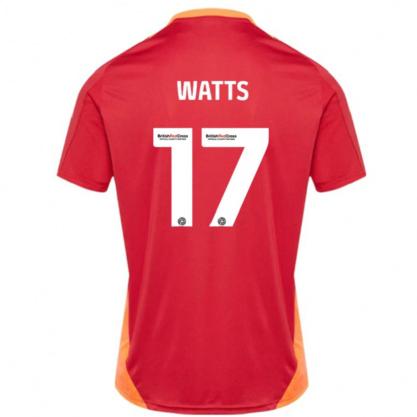 Danxen Niño Camiseta Caleb Watts #17 Azul Blanquecino 2ª Equipación 2024/25 La Camisa México
