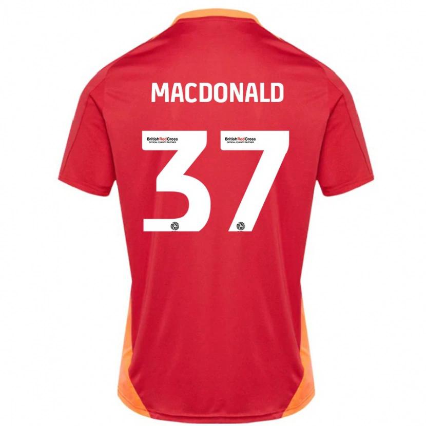 Danxen Niño Camiseta Shaun Macdonald #37 Azul Blanquecino 2ª Equipación 2024/25 La Camisa México