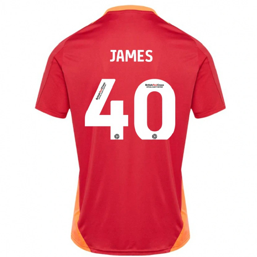 Danxen Niño Camiseta Ed James #40 Azul Blanquecino 2ª Equipación 2024/25 La Camisa México