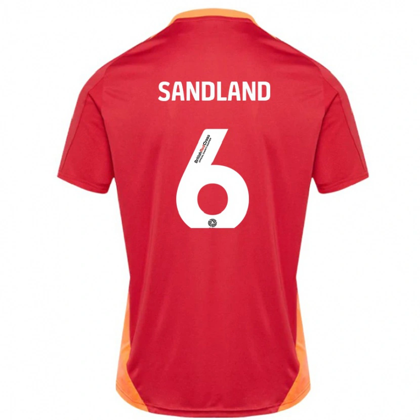 Danxen Niño Camiseta Jess Sandland #6 Azul Blanquecino 2ª Equipación 2024/25 La Camisa México