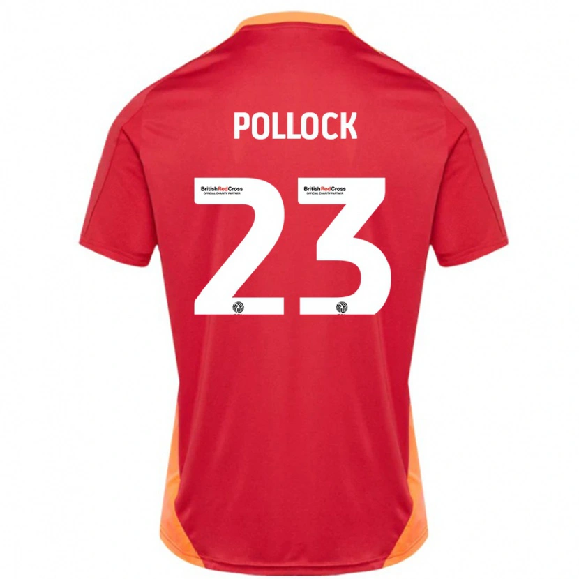 Danxen Niño Camiseta Amber Pollock #23 Azul Blanquecino 2ª Equipación 2024/25 La Camisa México