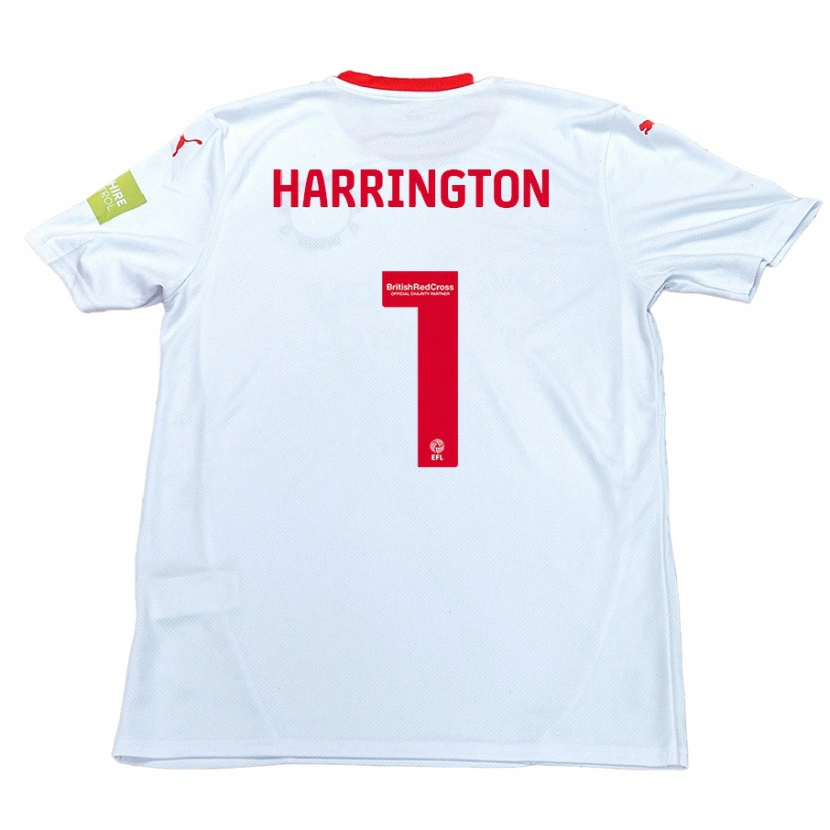 Danxen Niño Camiseta David Harrington #1 Blanco 2ª Equipación 2024/25 La Camisa México