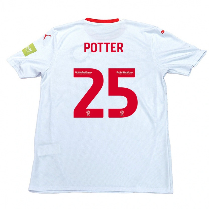 Danxen Niño Camiseta Finley Potter #25 Blanco 2ª Equipación 2024/25 La Camisa México