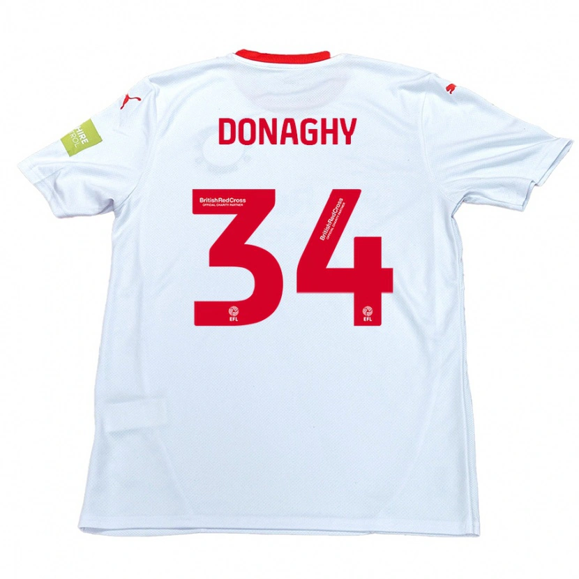 Danxen Niño Camiseta Tom Donaghy #34 Blanco 2ª Equipación 2024/25 La Camisa México
