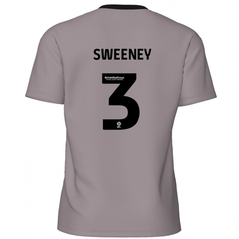Danxen Niño Camiseta Jayden Sweeney #3 Gris 2ª Equipación 2024/25 La Camisa México