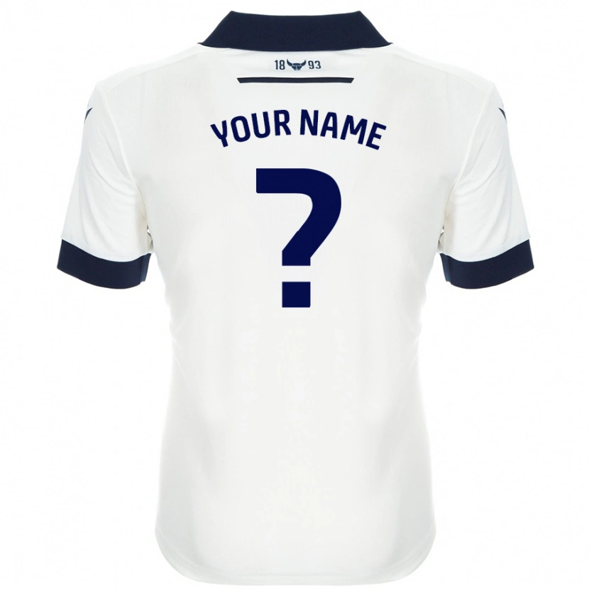 Danxen Niño Camiseta Su Nombre #0 Blanco Azul Marino 2ª Equipación 2024/25 La Camisa México