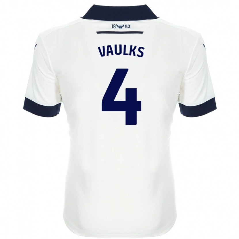 Danxen Niño Camiseta Will Vaulks #4 Blanco Azul Marino 2ª Equipación 2024/25 La Camisa México