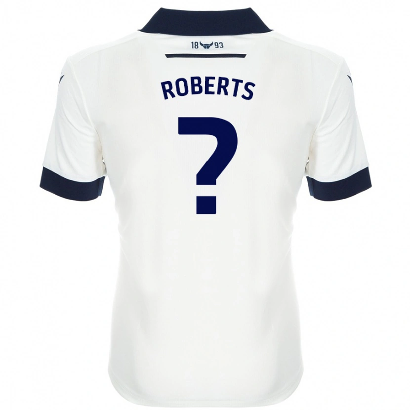 Danxen Niño Camiseta Amber Roberts #0 Blanco Azul Marino 2ª Equipación 2024/25 La Camisa México
