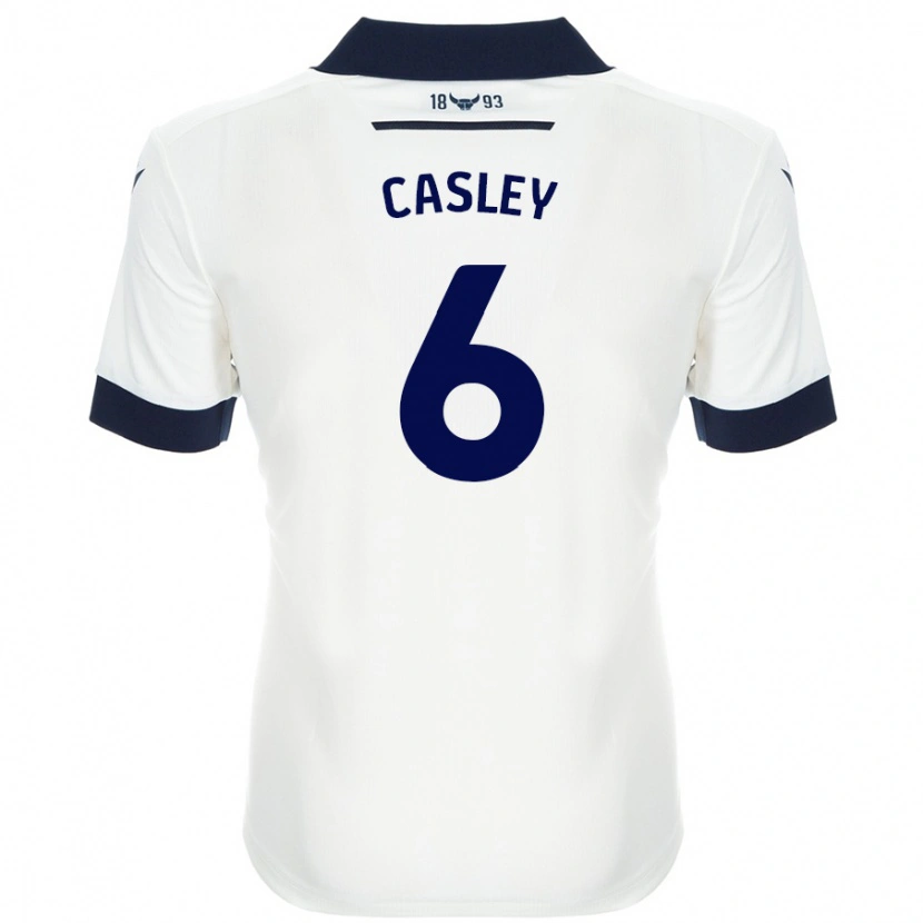 Danxen Niño Camiseta Riva Casley #6 Blanco Azul Marino 2ª Equipación 2024/25 La Camisa México