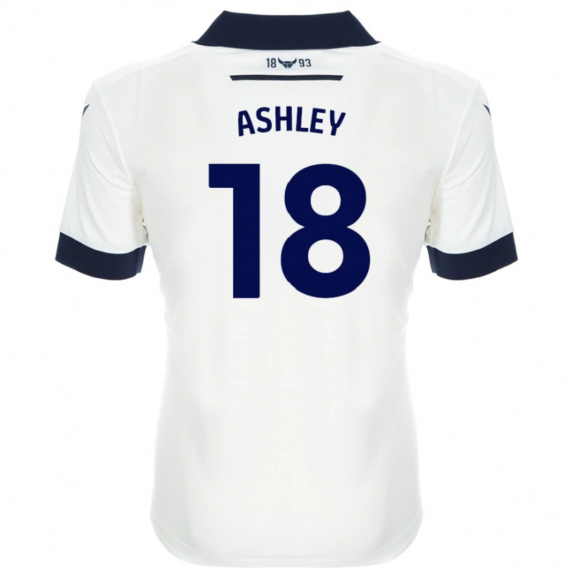 Danxen Niño Camiseta Alex Ashley #18 Blanco Azul Marino 2ª Equipación 2024/25 La Camisa México