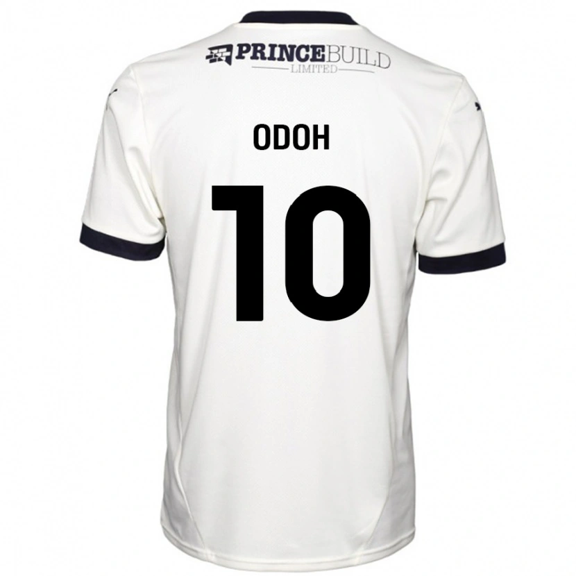Danxen Niño Camiseta Abraham Odoh #10 Blanquecino Negro 2ª Equipación 2024/25 La Camisa México