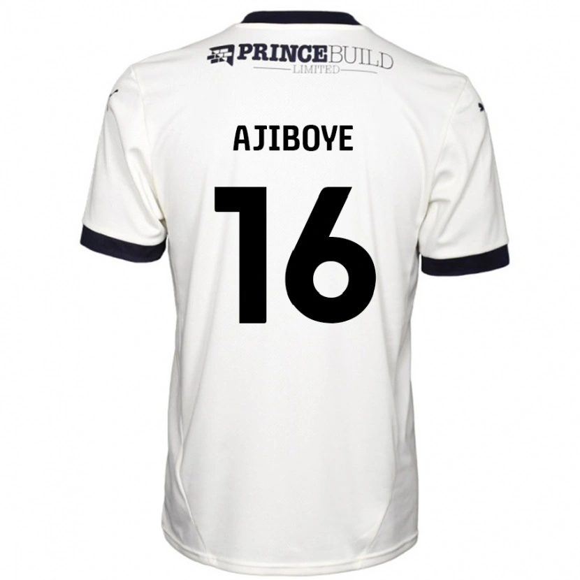 Danxen Niño Camiseta David Ajiboye #16 Blanquecino Negro 2ª Equipación 2024/25 La Camisa México