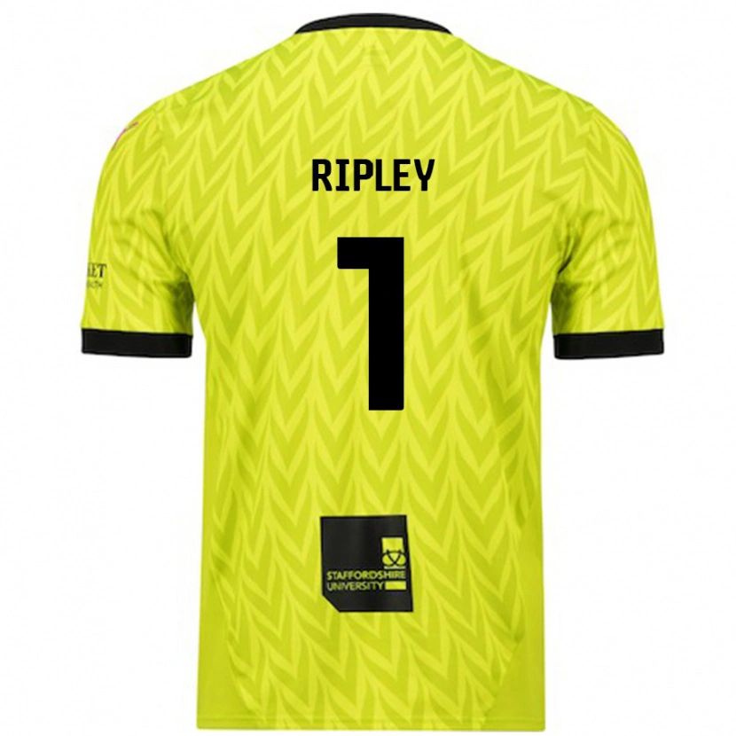 Danxen Niño Camiseta Connor Ripley #1 Verde Fluorescente 2ª Equipación 2024/25 La Camisa México