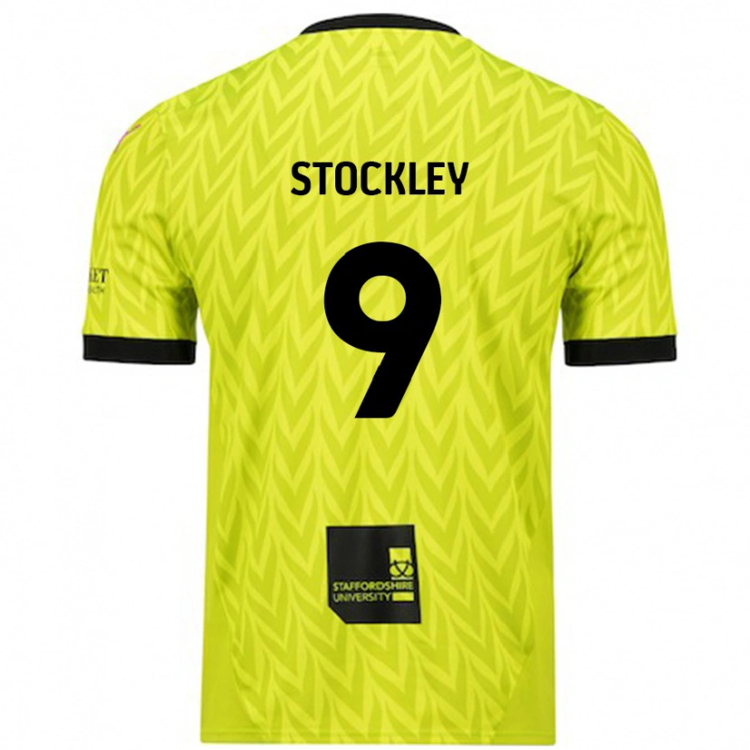 Danxen Niño Camiseta Jayden Stockley #9 Verde Fluorescente 2ª Equipación 2024/25 La Camisa México