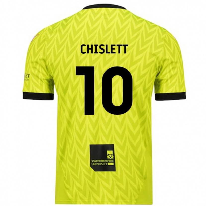 Danxen Niño Camiseta Ethan Chislett #10 Verde Fluorescente 2ª Equipación 2024/25 La Camisa México