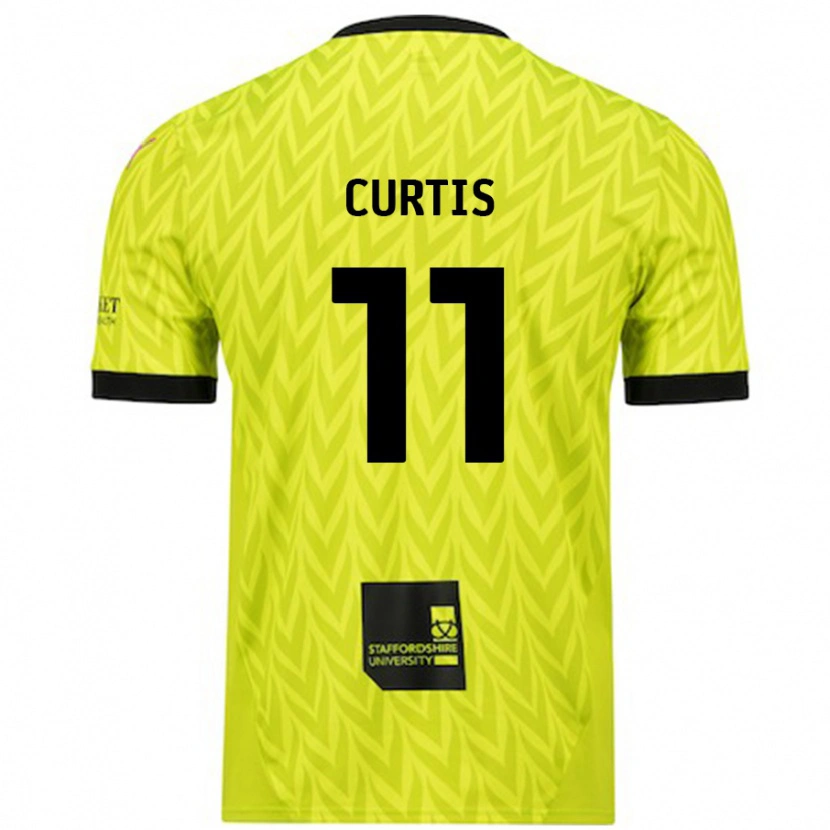 Danxen Niño Camiseta Ronan Curtis #11 Verde Fluorescente 2ª Equipación 2024/25 La Camisa México