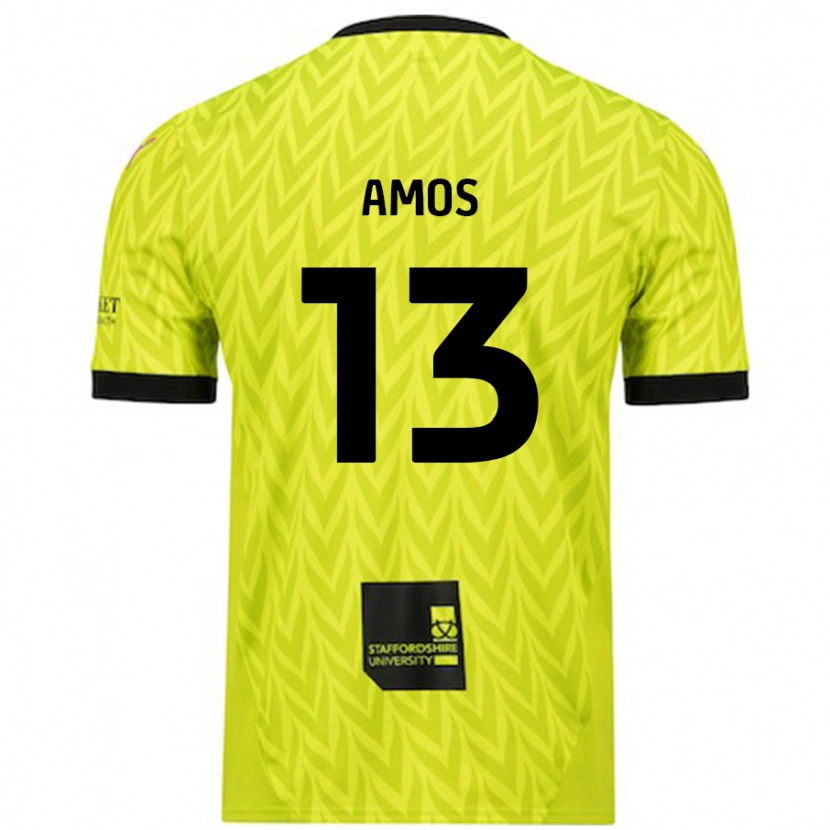 Danxen Niño Camiseta Ben Amos #13 Verde Fluorescente 2ª Equipación 2024/25 La Camisa México