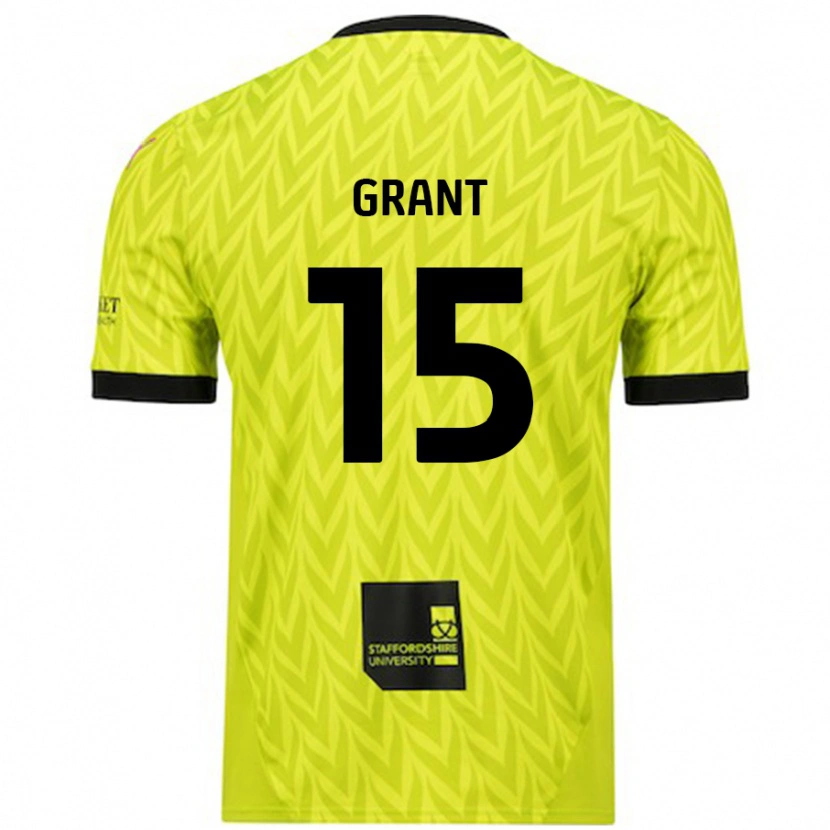 Danxen Niño Camiseta Conor Grant #15 Verde Fluorescente 2ª Equipación 2024/25 La Camisa México
