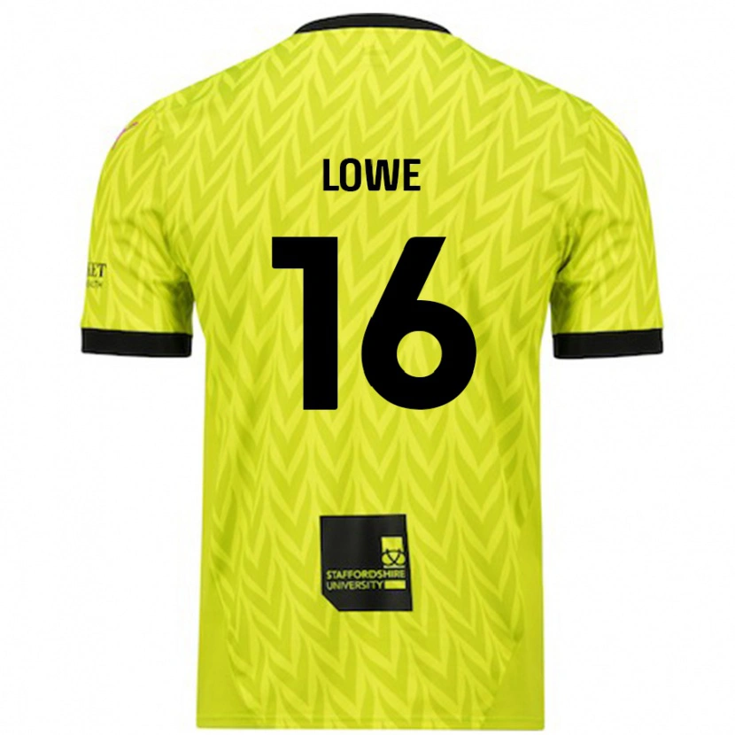 Danxen Niño Camiseta Jason Lowe #16 Verde Fluorescente 2ª Equipación 2024/25 La Camisa México