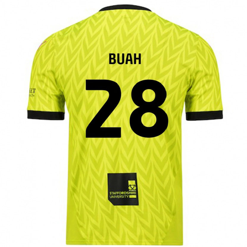 Danxen Niño Camiseta Andrew Buah #28 Verde Fluorescente 2ª Equipación 2024/25 La Camisa México