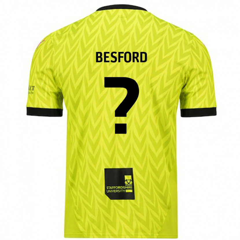 Danxen Niño Camiseta Callum Besford #0 Verde Fluorescente 2ª Equipación 2024/25 La Camisa México