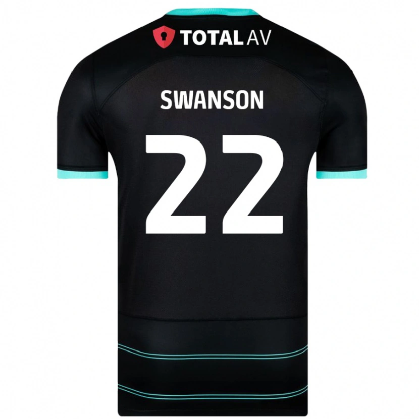 Danxen Niño Camiseta Zak Swanson #22 Negro 2ª Equipación 2024/25 La Camisa México