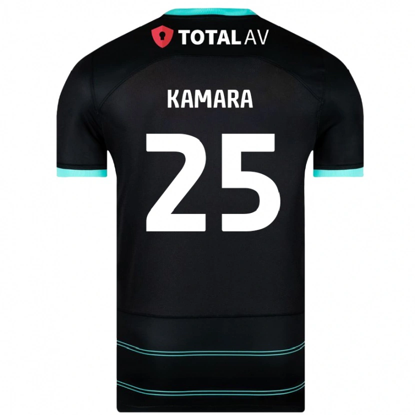 Danxen Niño Camiseta Abdoulaye Kamara #25 Negro 2ª Equipación 2024/25 La Camisa México