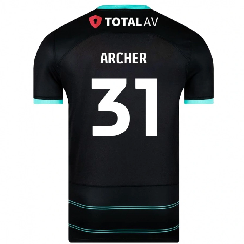 Danxen Niño Camiseta Jordan Archer #31 Negro 2ª Equipación 2024/25 La Camisa México
