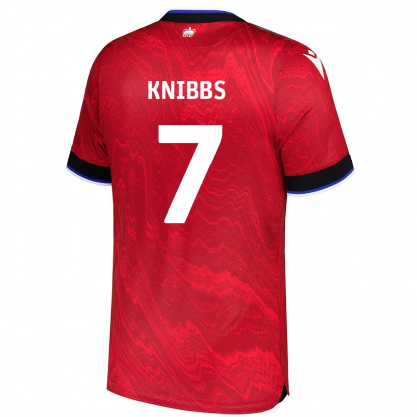 Danxen Niño Camiseta Harvey Knibbs #7 Rojo Negro 2ª Equipación 2024/25 La Camisa México