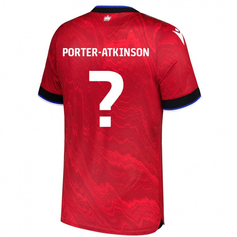Danxen Niño Camiseta Jayden Porter-Atkinson #0 Rojo Negro 2ª Equipación 2024/25 La Camisa México