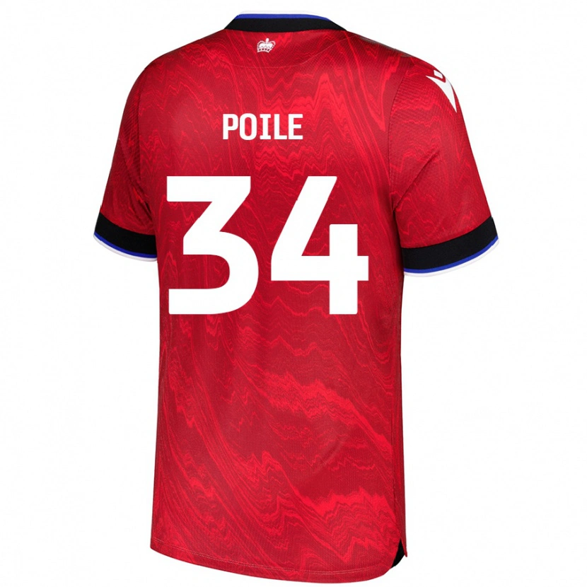 Danxen Niño Camiseta Imogen Poile #34 Rojo Negro 2ª Equipación 2024/25 La Camisa México