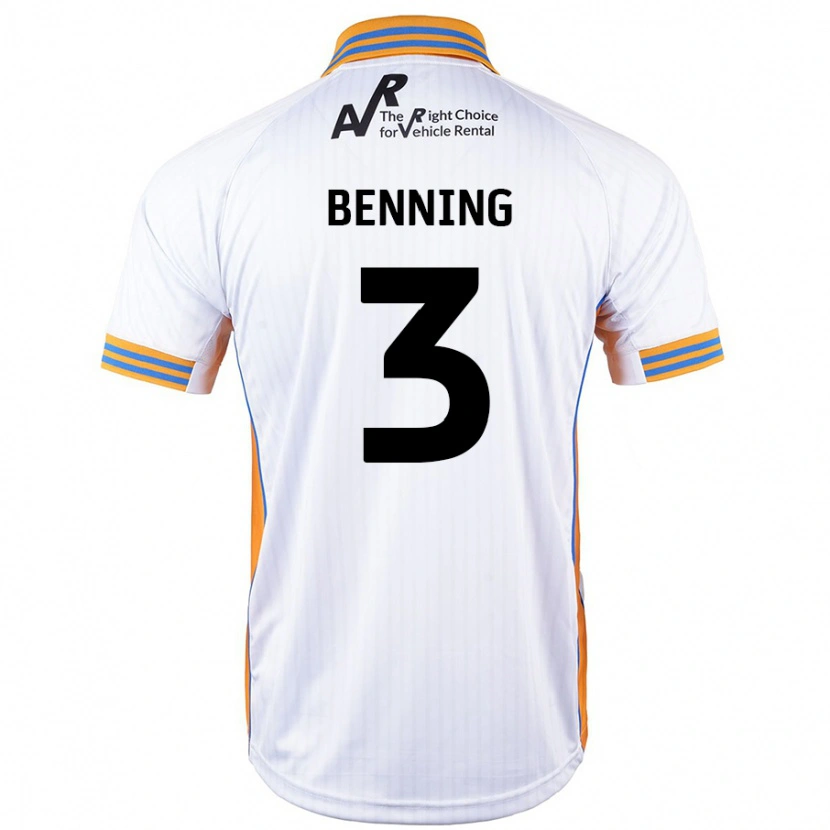 Danxen Niño Camiseta Mal Benning #3 Blanco 2ª Equipación 2024/25 La Camisa México