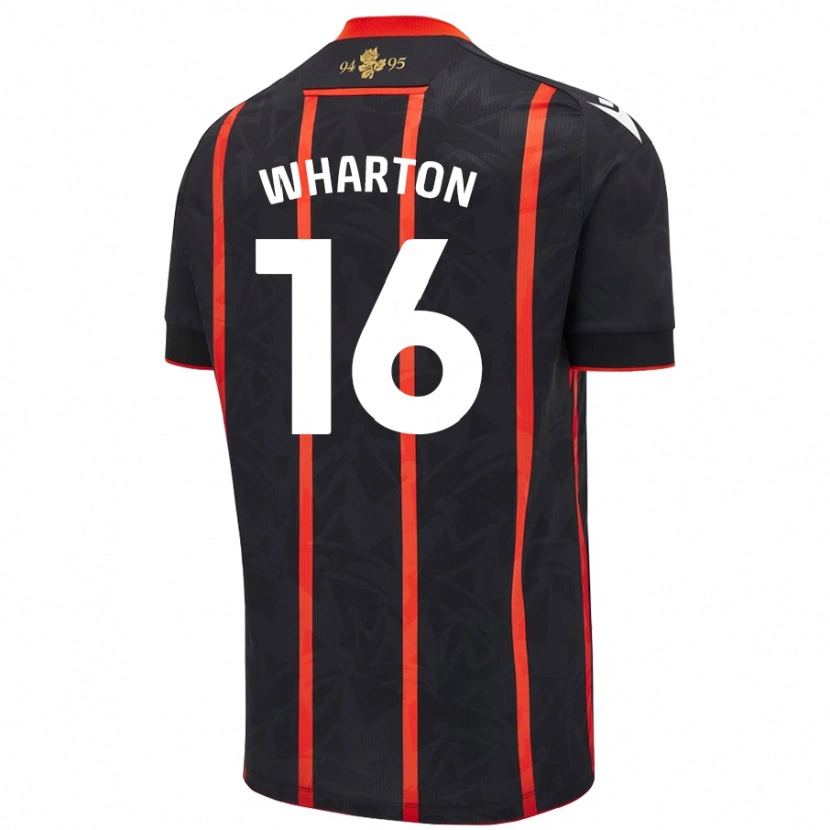 Danxen Niño Camiseta Scott Wharton #16 Negro Rojo 2ª Equipación 2024/25 La Camisa México