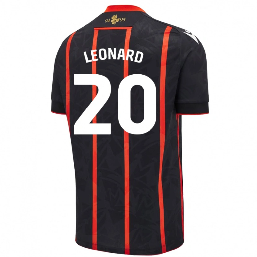Danxen Niño Camiseta Harry Leonard #20 Negro Rojo 2ª Equipación 2024/25 La Camisa México