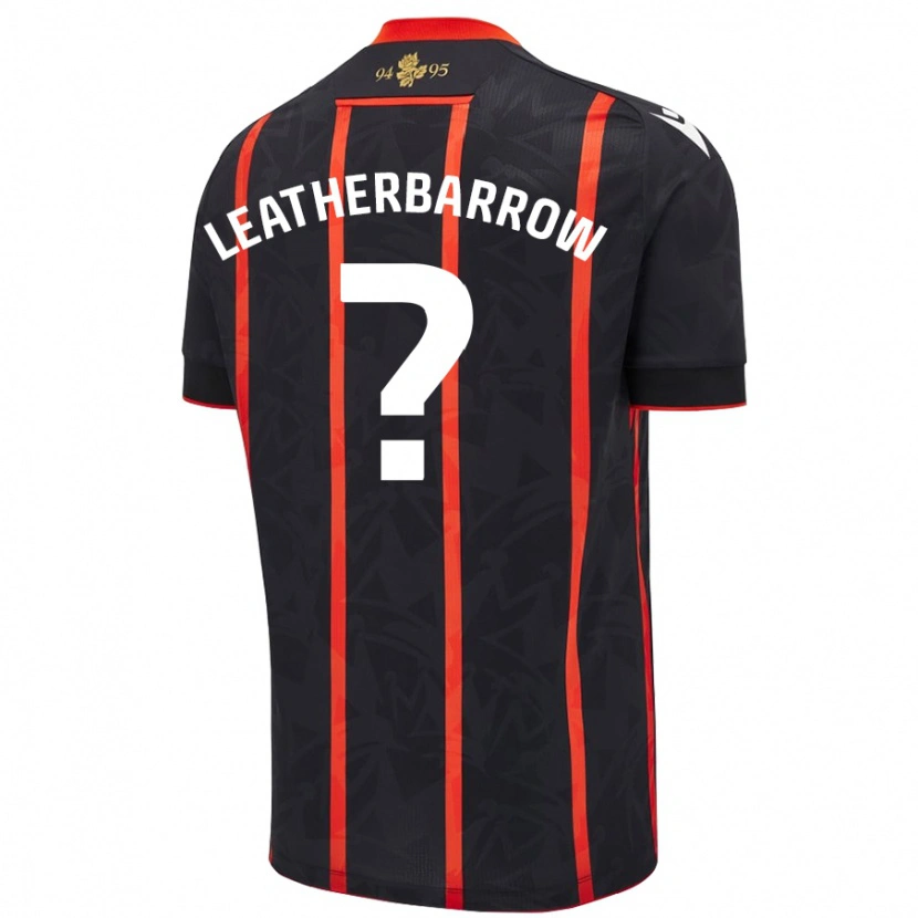 Danxen Niño Camiseta Freddie Leatherbarrow #0 Negro Rojo 2ª Equipación 2024/25 La Camisa México